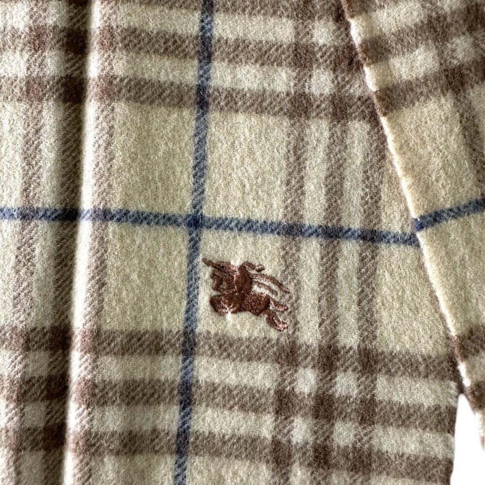 Burberrys Authentic Scarf Beige 100% Cashmere Unisex Scarf Made In England - Picture 6 of 8